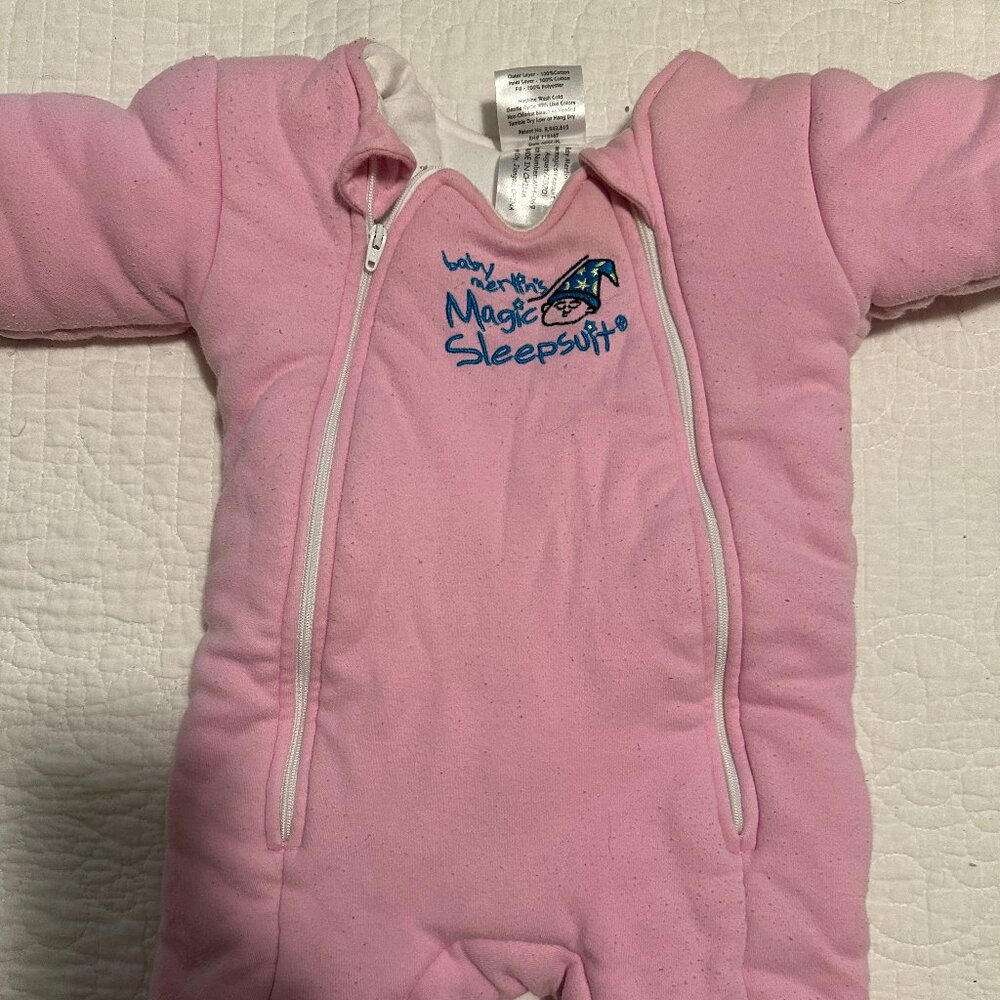 Baby Merlin Magic Sleep Suit, Large 6-9 mos, Pink